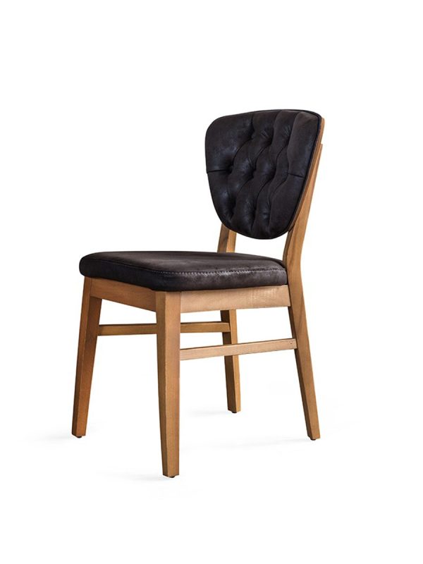 Deri Kaplama Kafe Sandalyesi