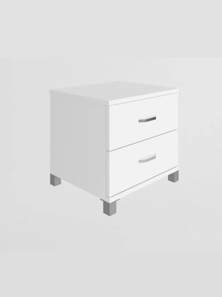 İki Çekmeceli Beyaz Keson